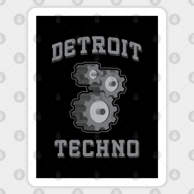 Detroit Techno Gears Sticker by SunsetGraphics